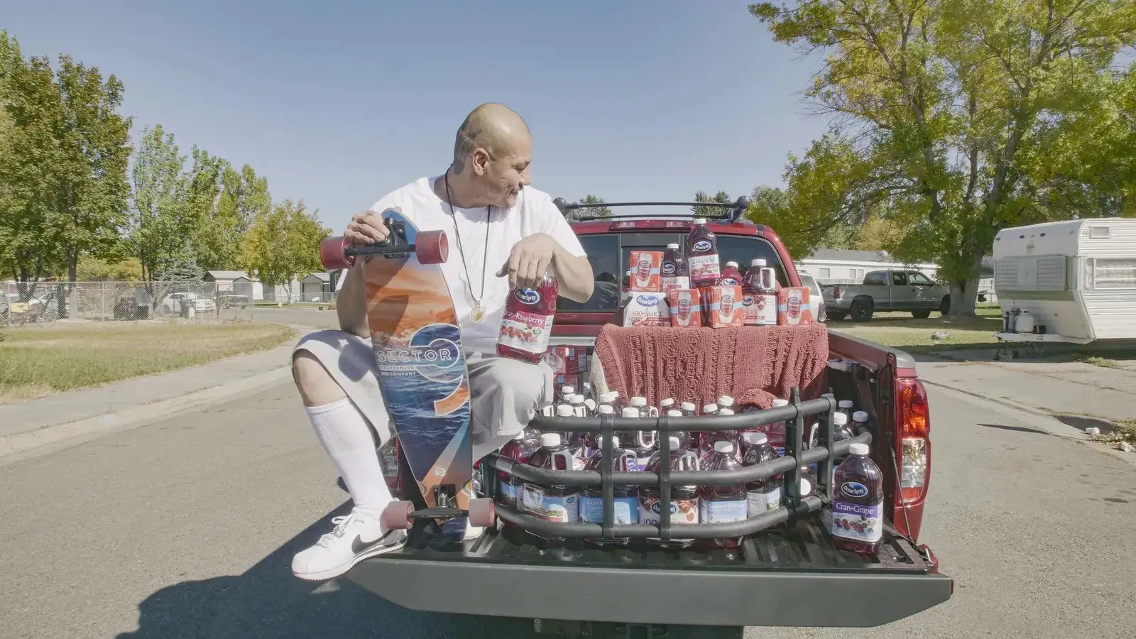 Nathan Apodaca, a TikTok user, became famous for a viral video of him skateboarding, lip-syncing to Fleetwood Mac's "Dreams" and drinking Ocean Spray juice after his truck broke down. Ocean Spray later gifted him a cranberry-red truck.