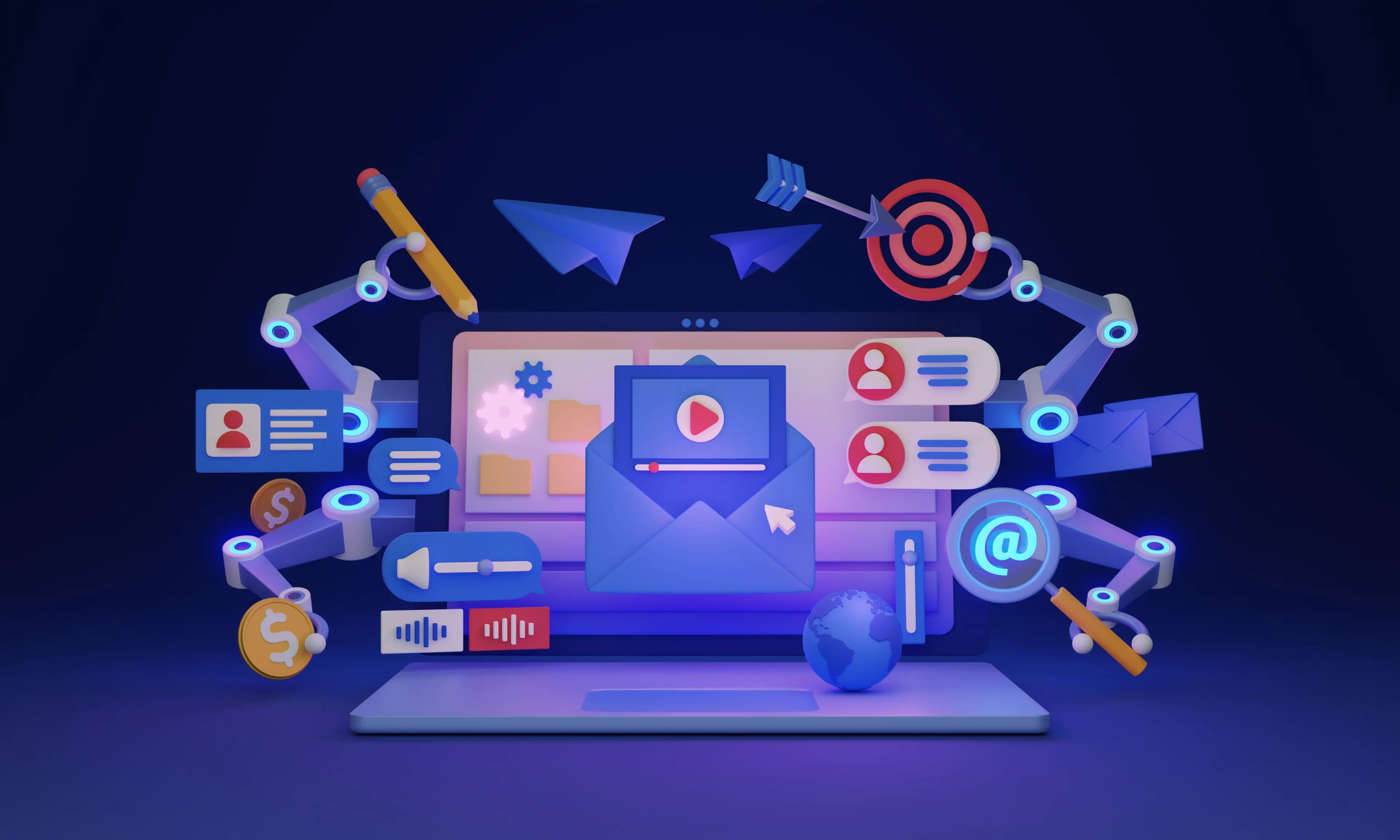 AI in social media banner