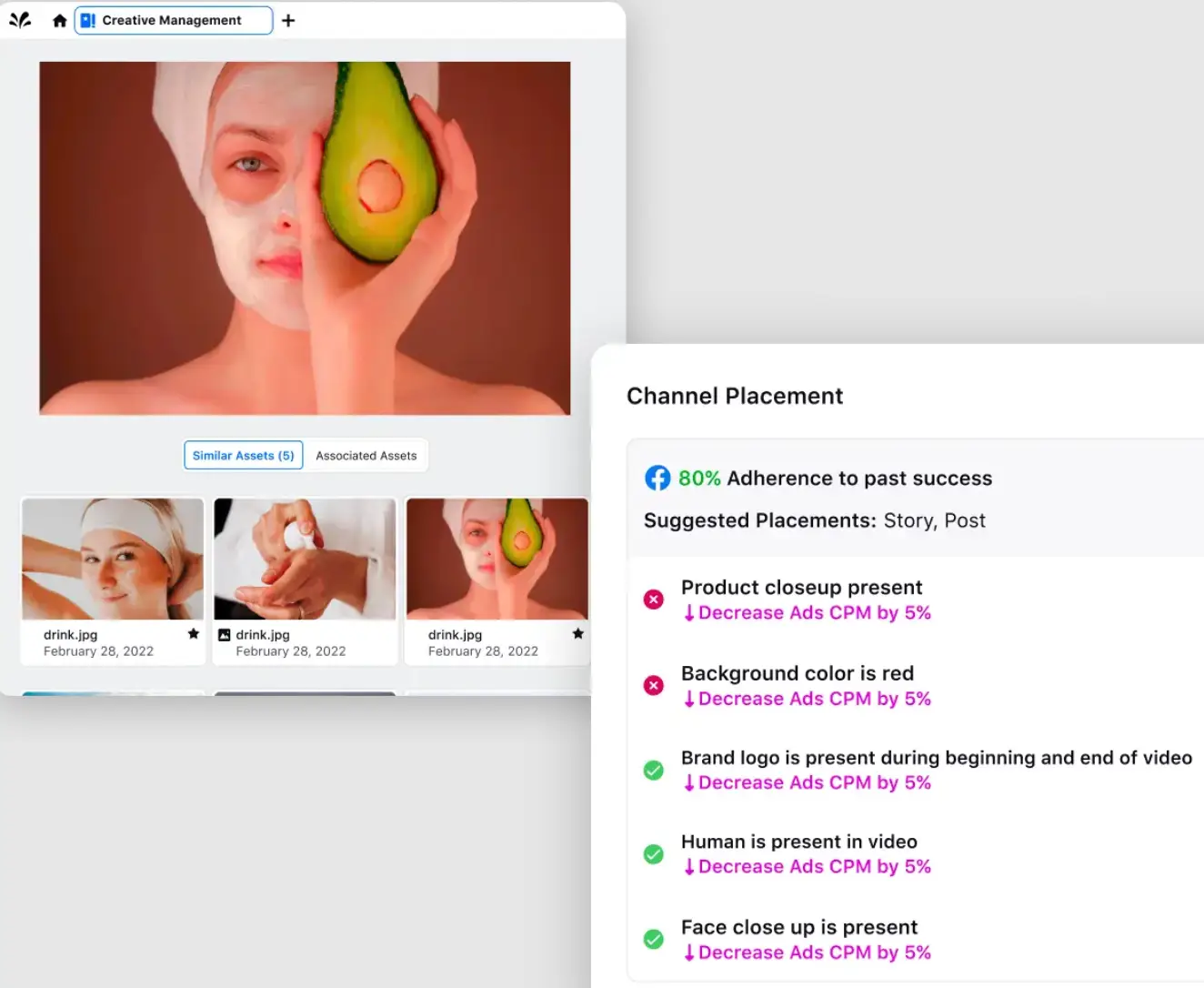 Sprinklr's dynamic creative optimization platform.