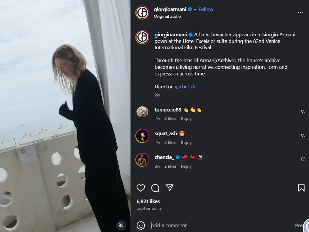 Armani leverages AI insights to identify high-performing influencers and optimize collaborations