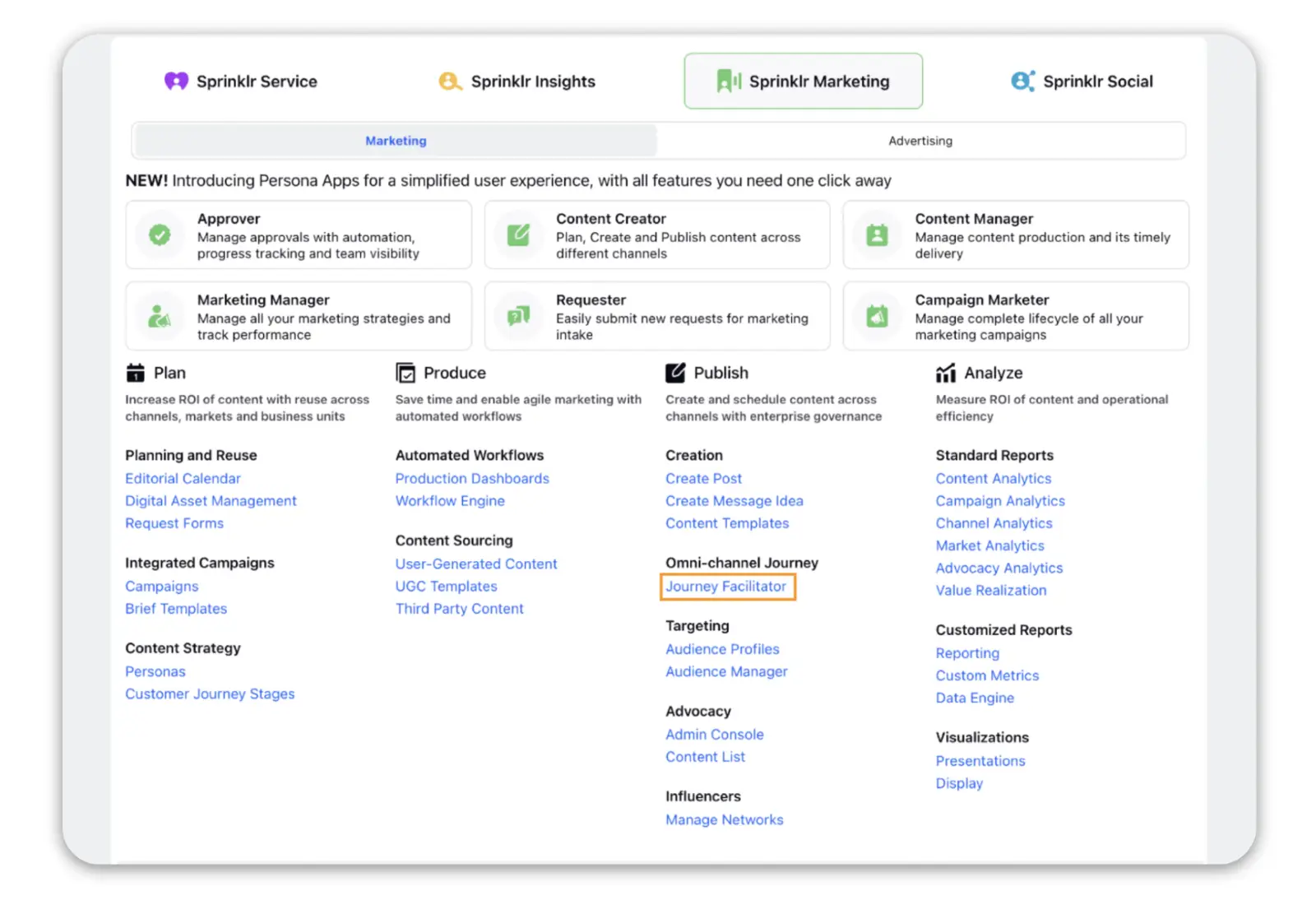 Creating customer journeys with Sprinklr