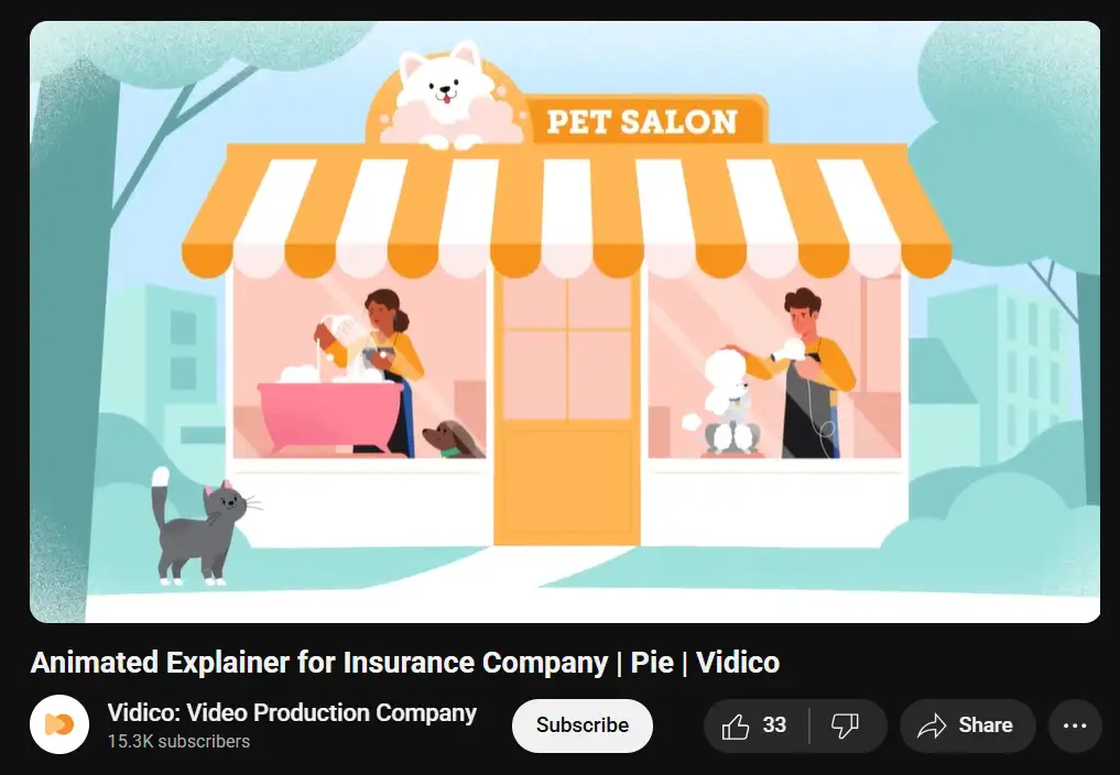 Animated video from Pie Insurance explaining a small business insurance policy.