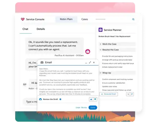 Salesforce Service Cloud interface