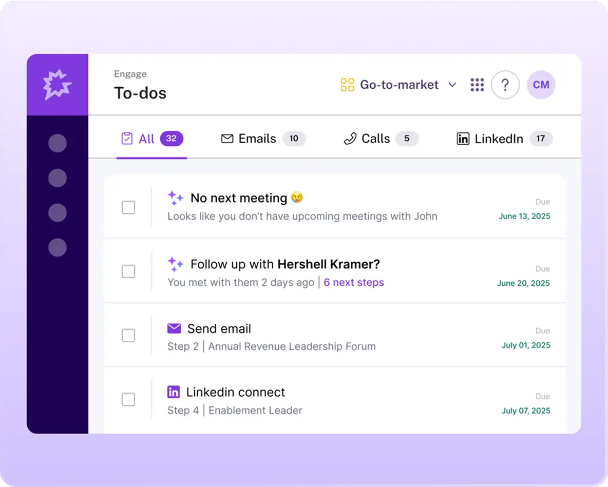 Conversation intelligence illustration with topic and trend widgets.