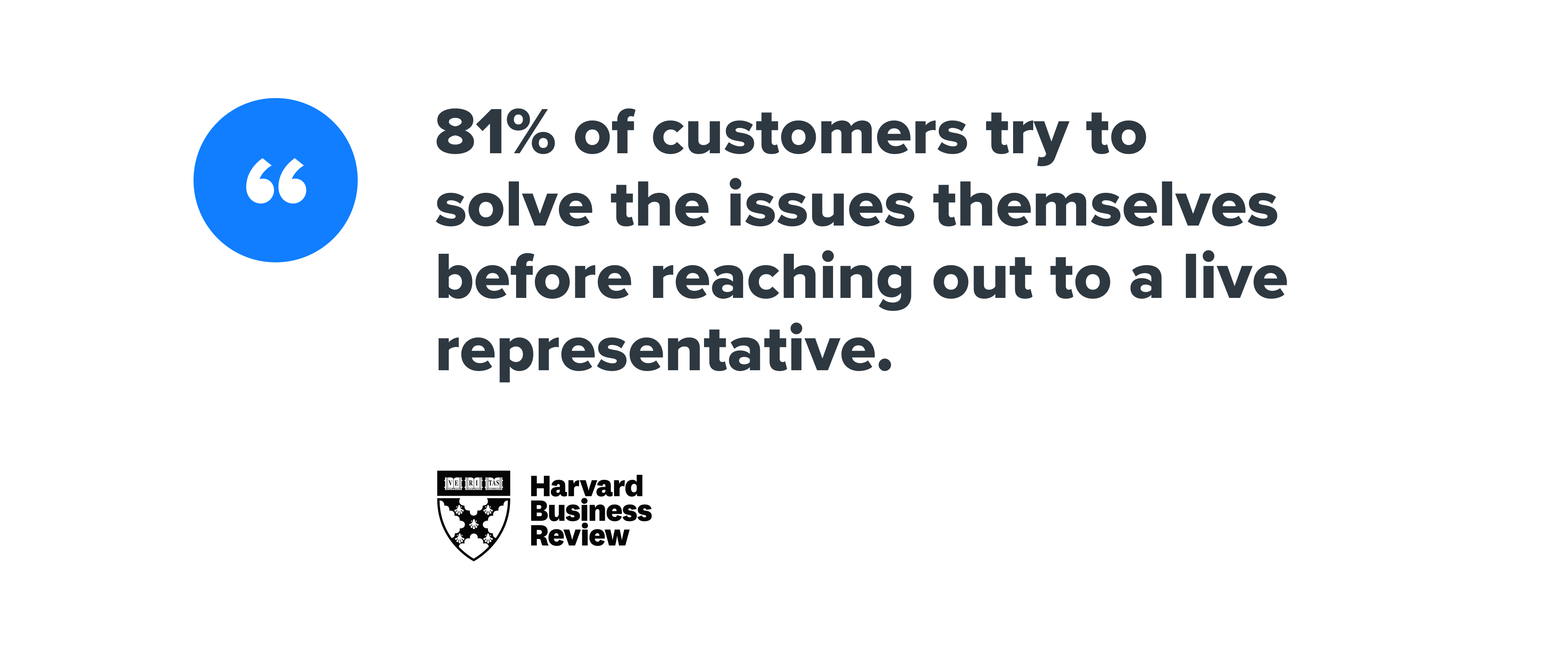 HBR quote on customer self service.