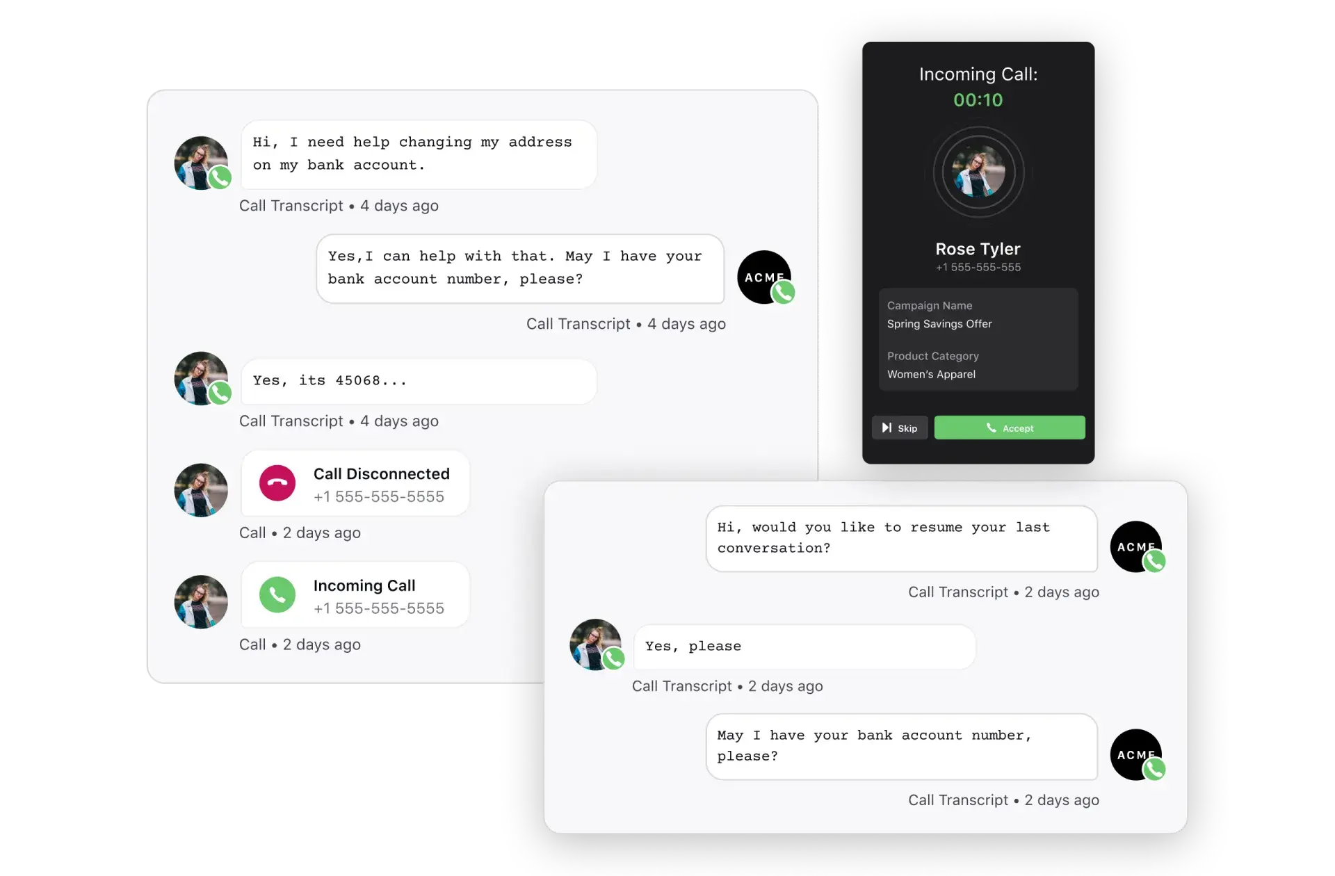 Two-way natural conversation through conversational IVR