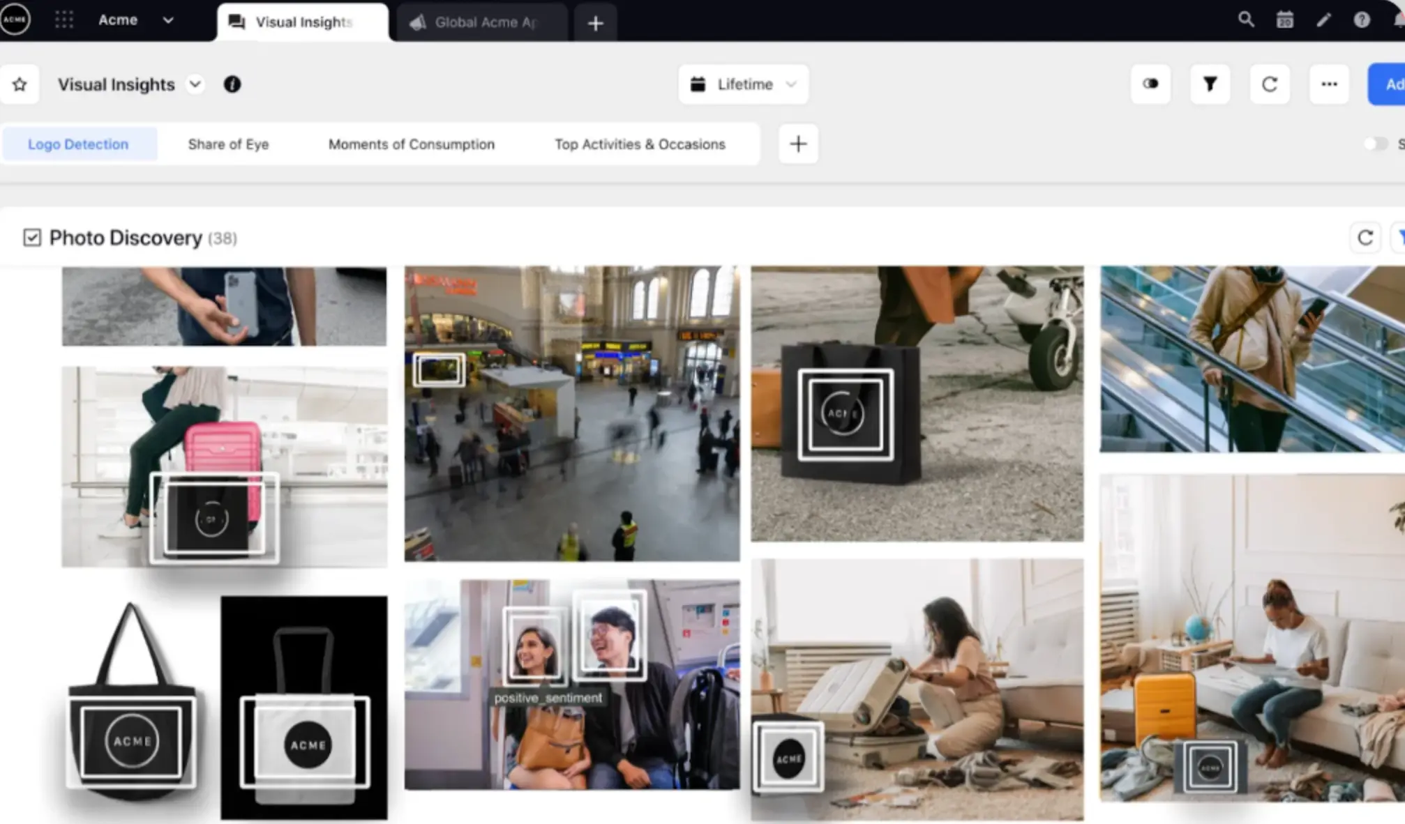 Sprinklr's Visual Insights feature.