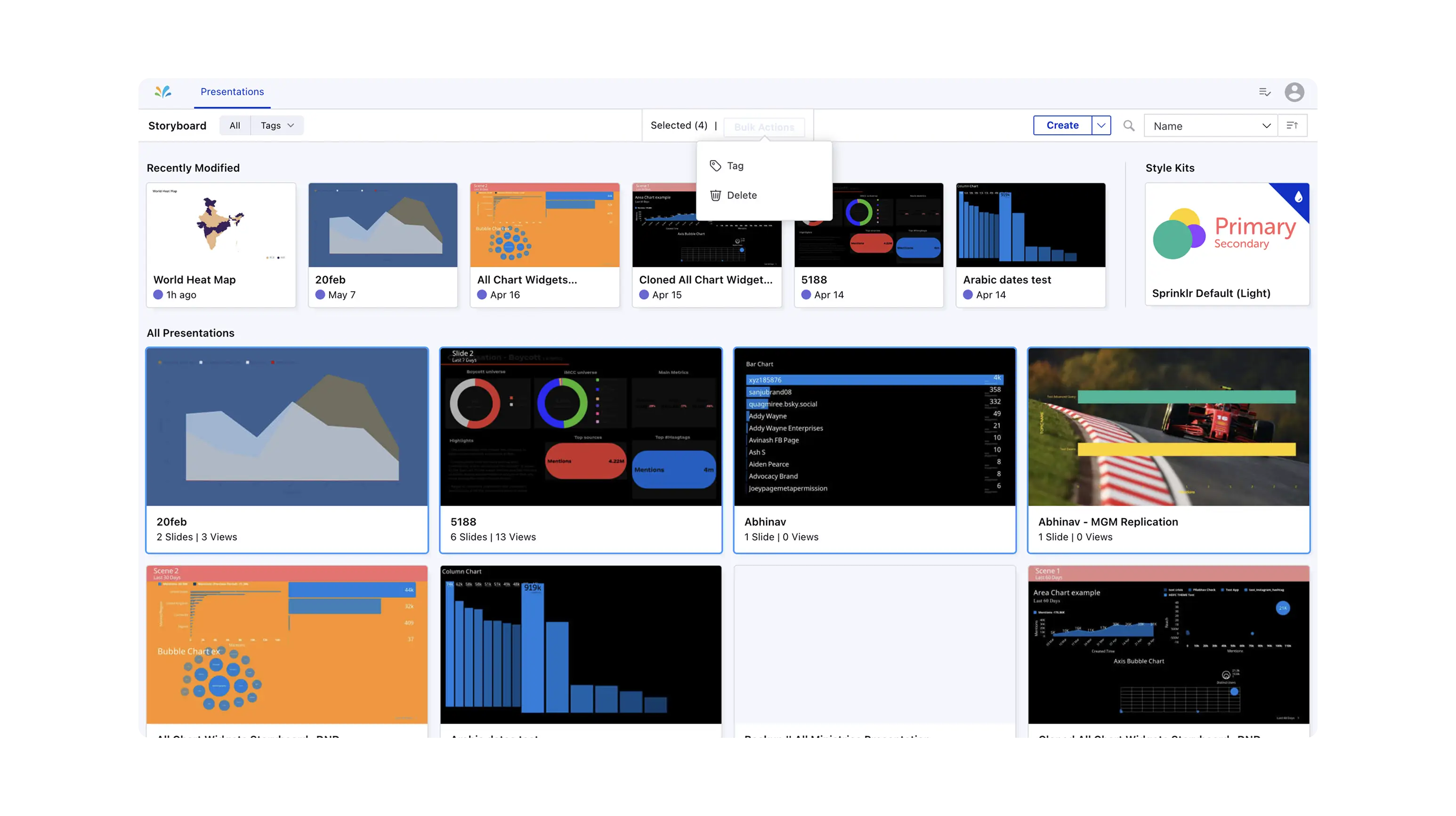 NEW BULK ACTIONS