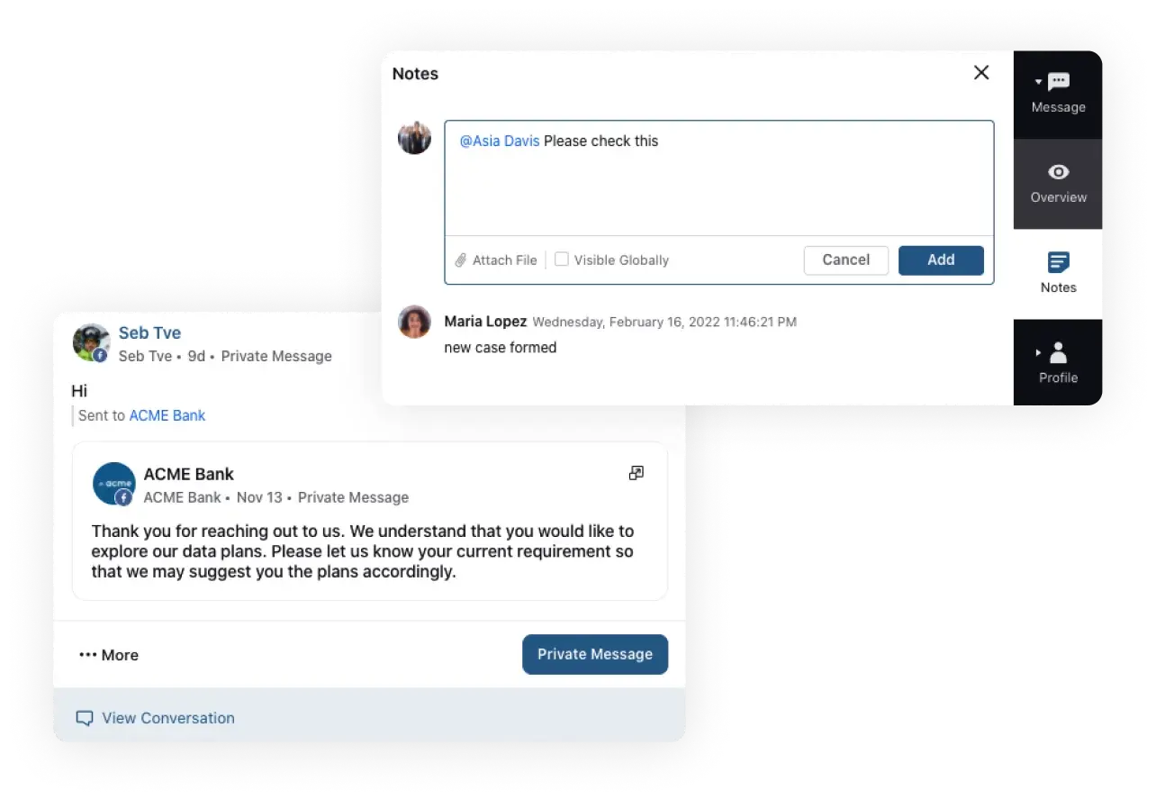 Sprinklr Sales Engagement dashboard connecting social media performance metrics to sales outcomes and conversion tracking.