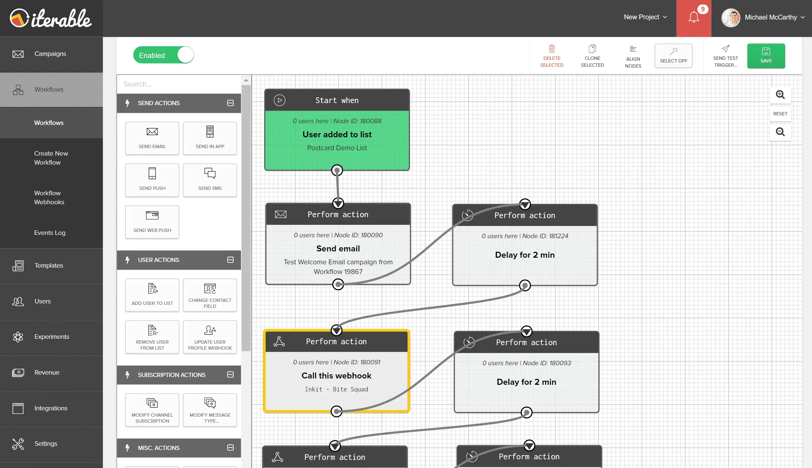 Iterable customer engagement platform