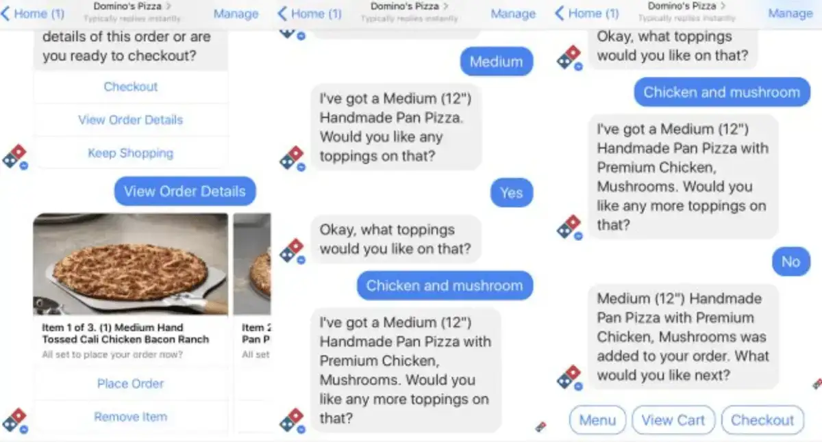 Domino's uses automated chatbot