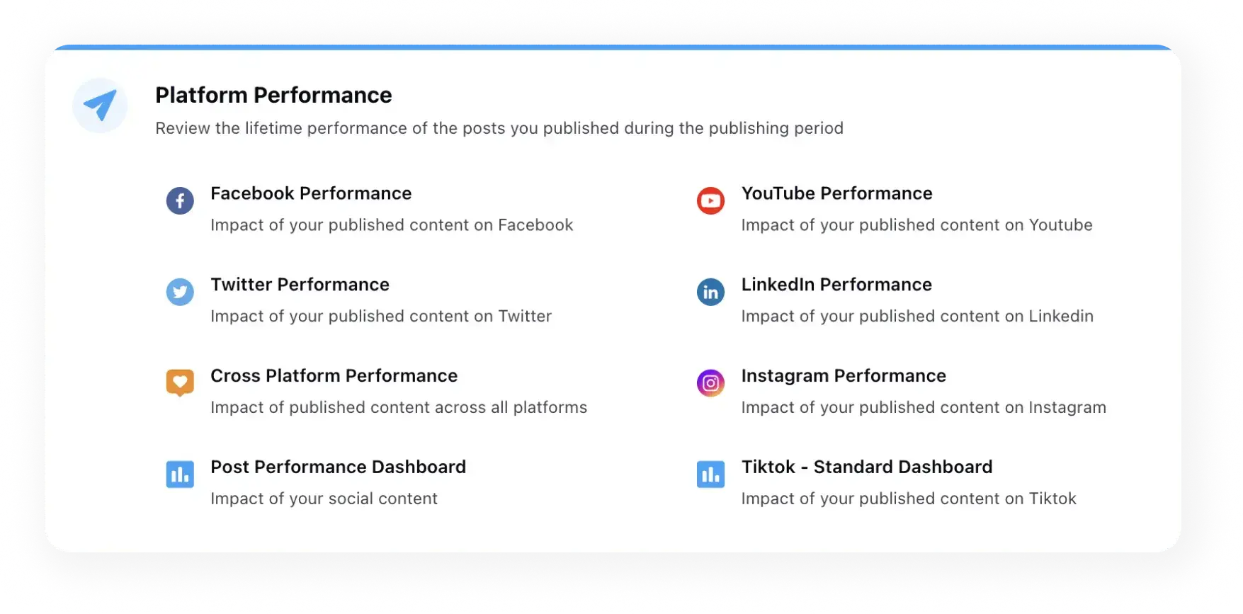 Get a Unified dashboard to track all your platforms at once