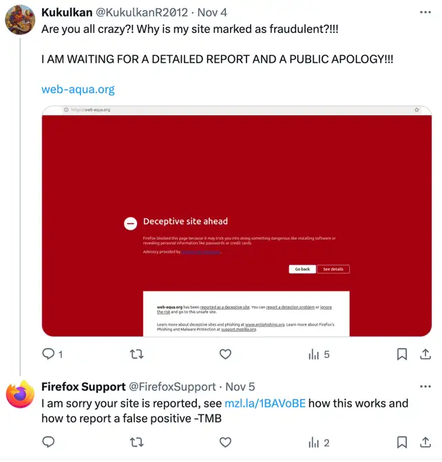 Firefox promptly engages with consumers on Twitter