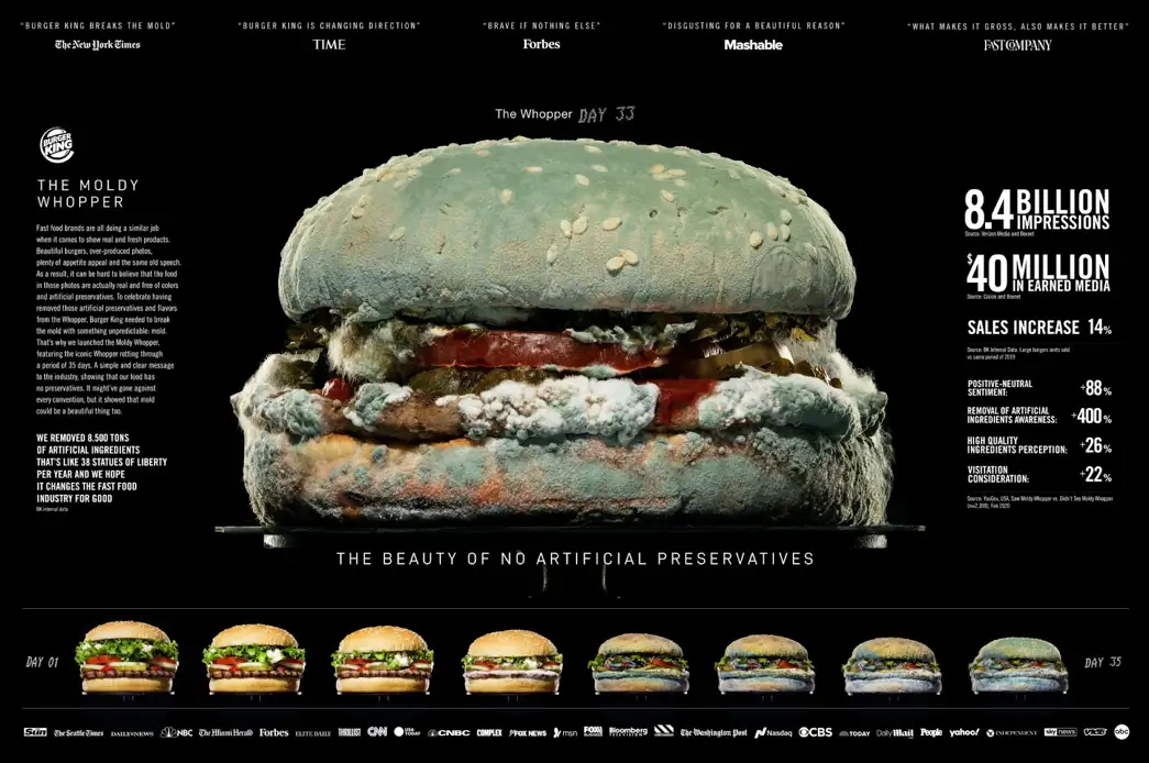 Burger King’s ‘Moldy Whopper’ campaign 