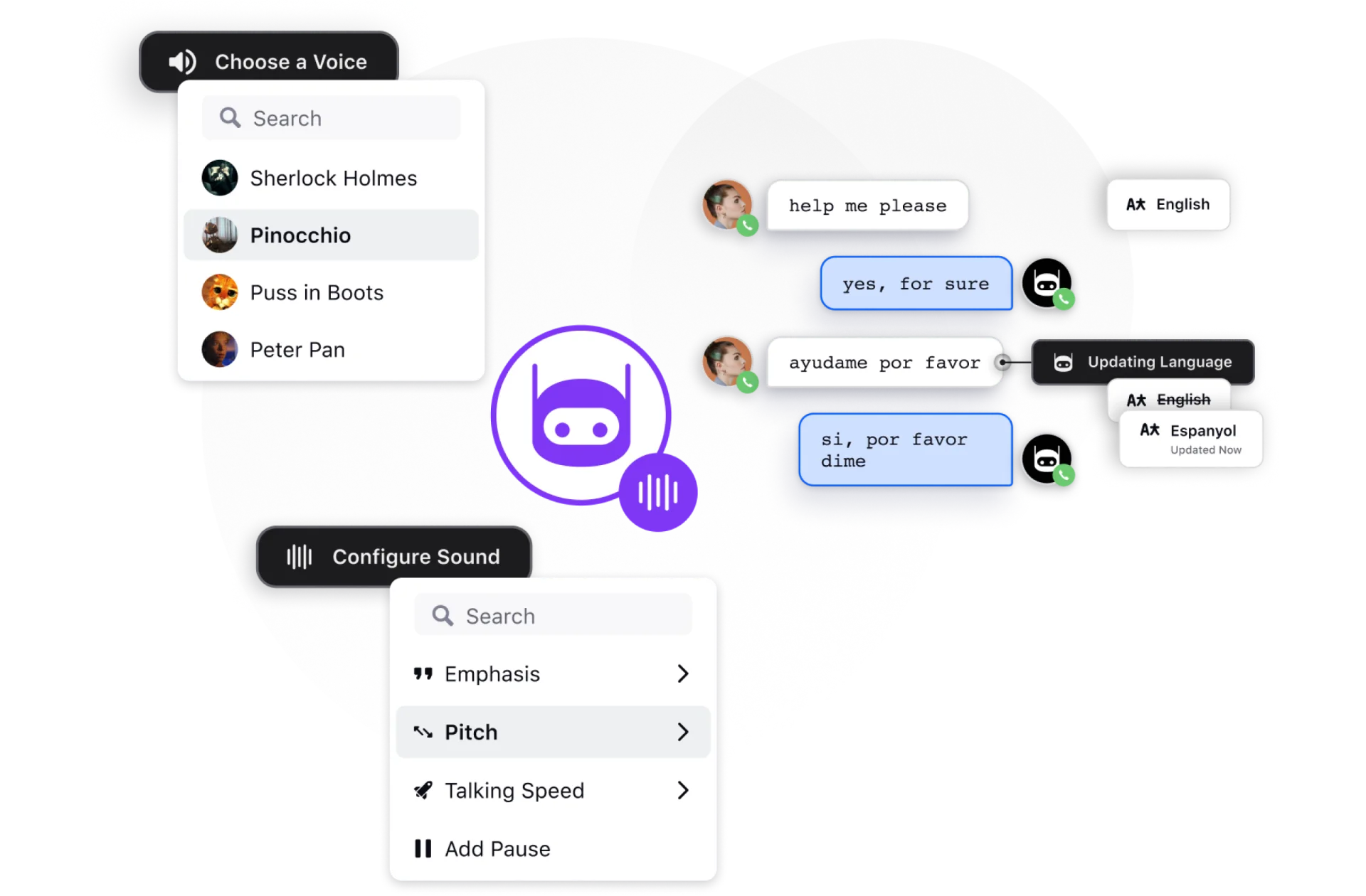 Voice customization in Sprinklr's voice bots