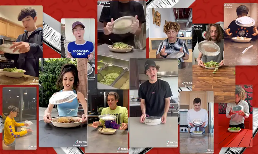 #ChipotleLidFlip challenge on TikTok.