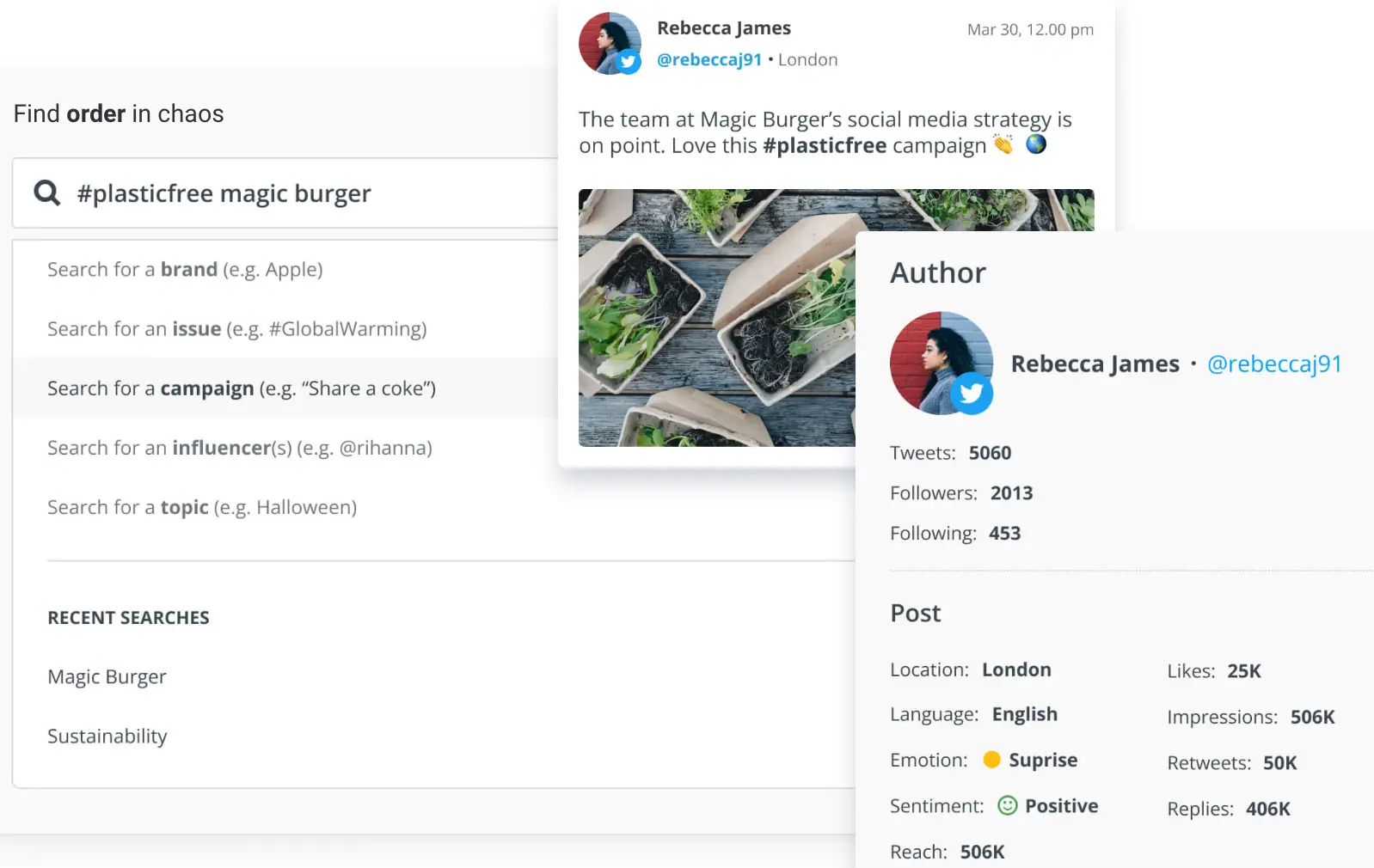 Brandwatch's social listening capabilities.