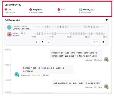 Title: Inserting image... - Description: Live case sentiment scoring on Sprinklr helps agents stay on top of customers' emotional curve