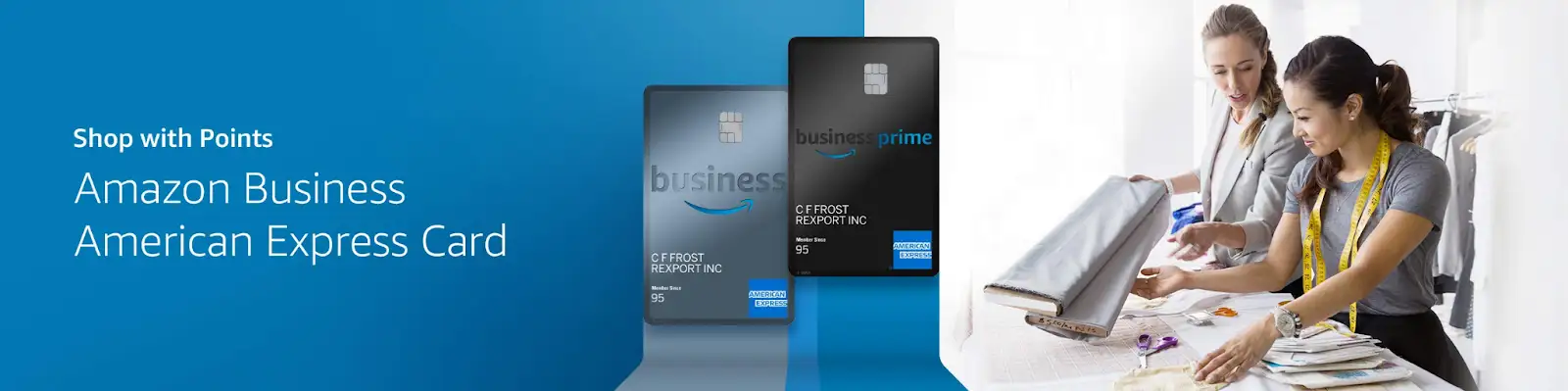 A promo for the Amazon Business American Express Card