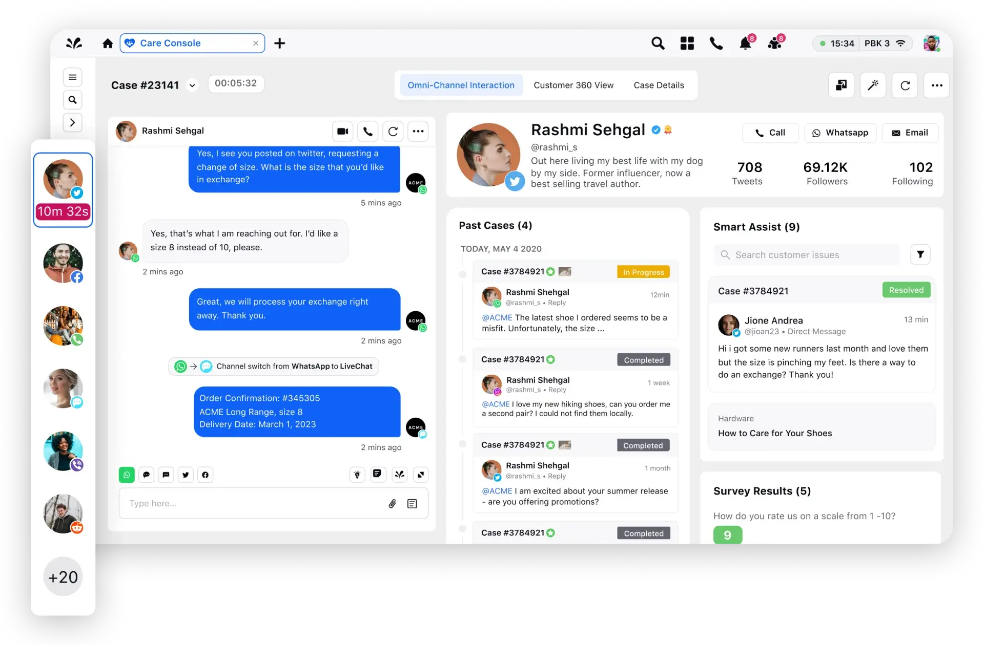 Unified view of customer conversation with Sprinklr social customer service software