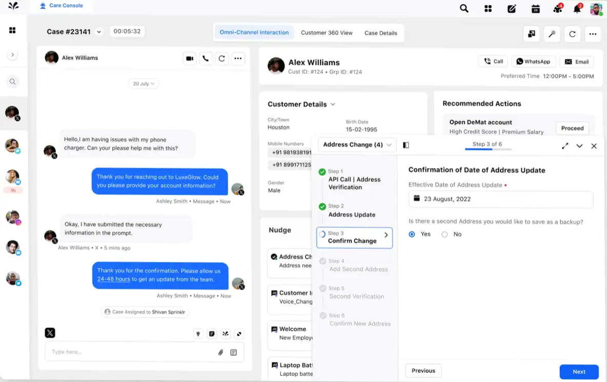 AI-powered agent assist software powered by Sprinklr Service