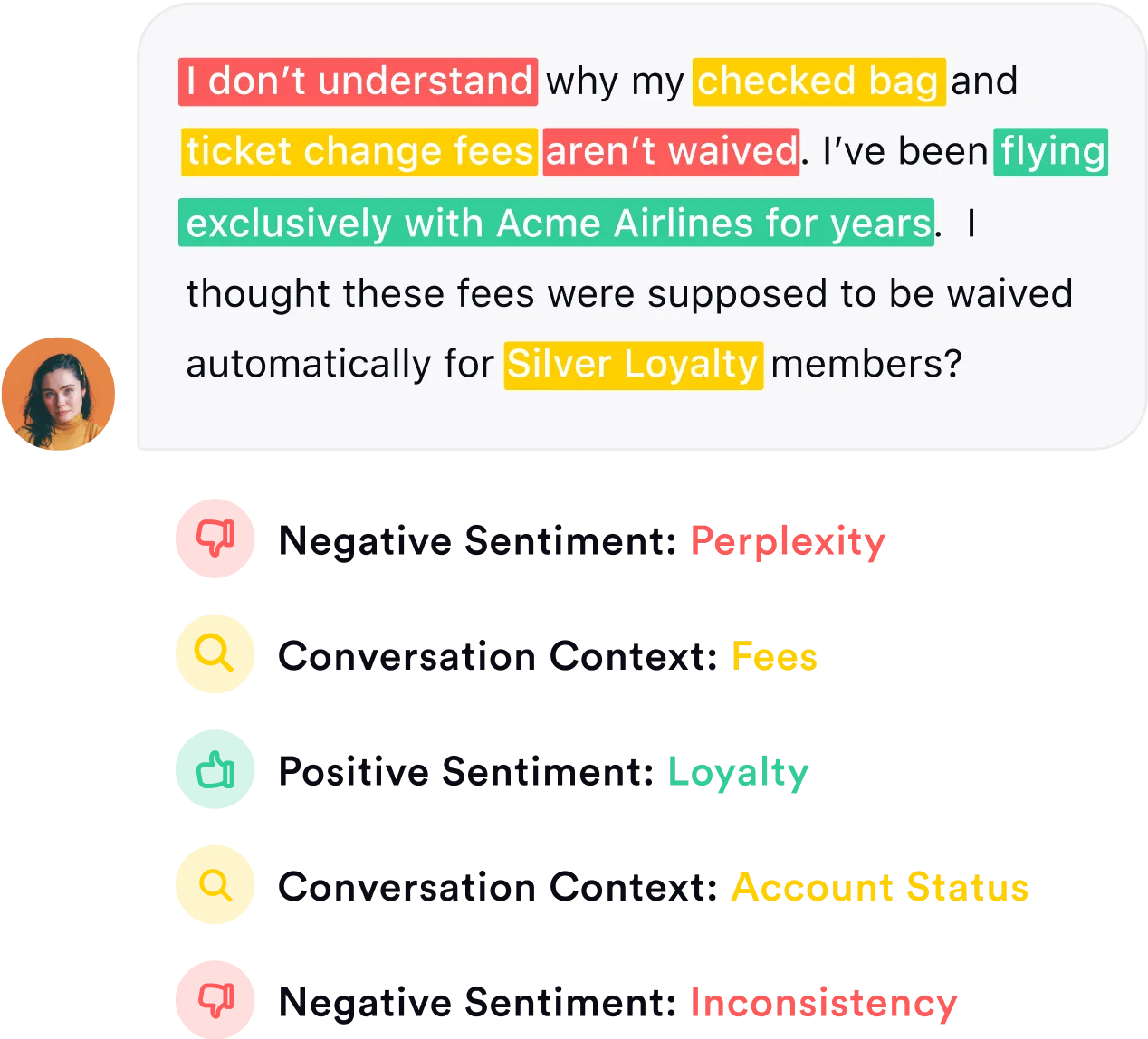 Insight extraction and sentiment analysis from chat logs with Sprinklr Service