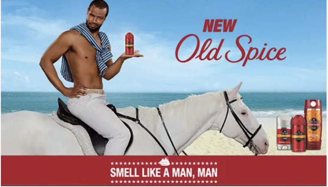 A screenshot from Old Spice’s “The Man Your Man Could Smell Like” YouTube video.