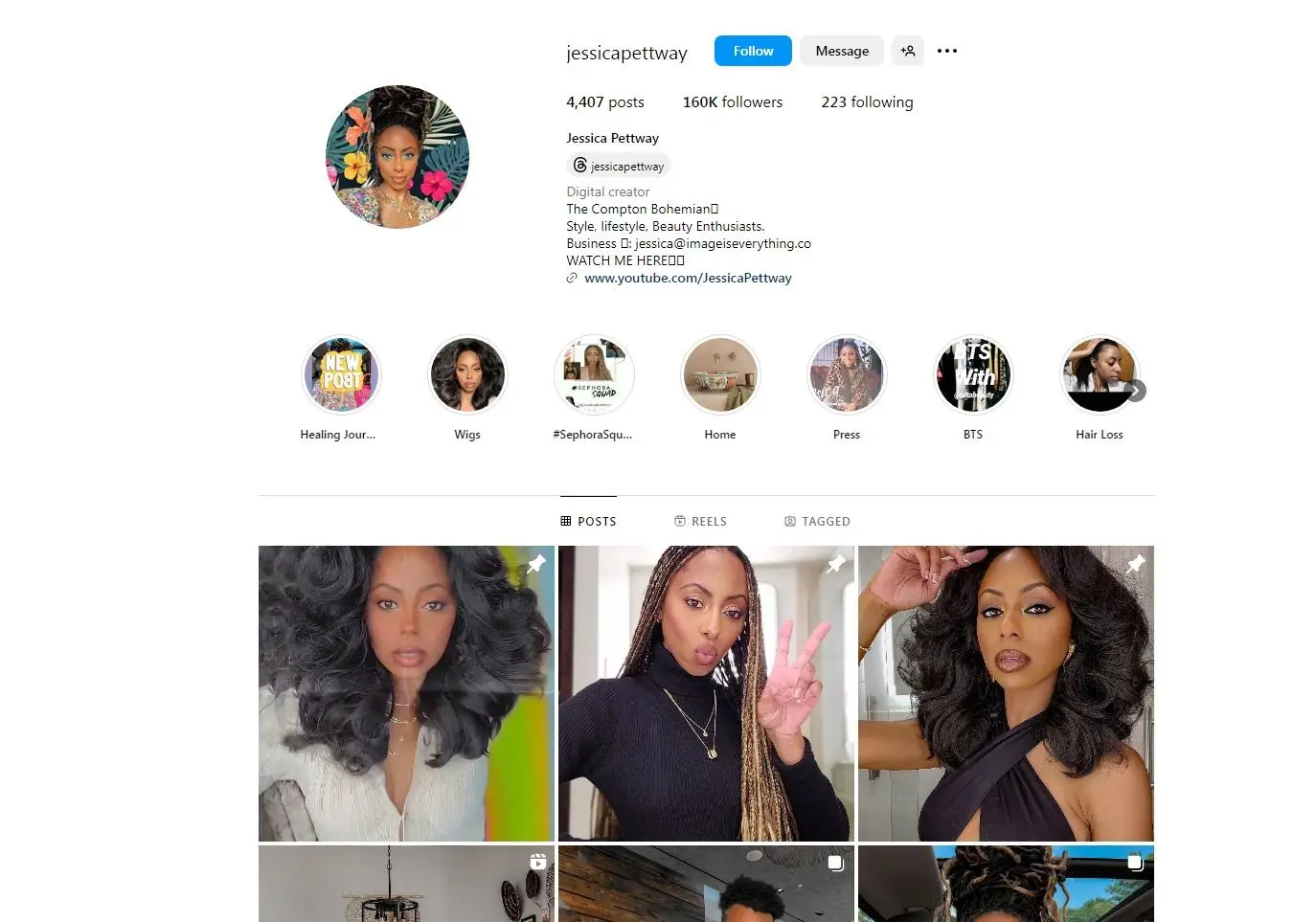 Jessica Pettway-s Instagram page