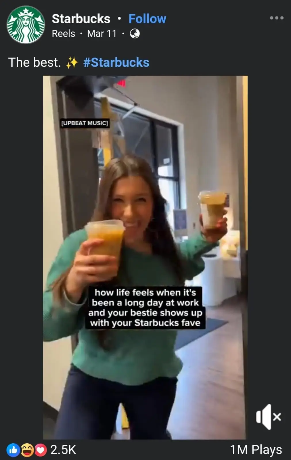 A live session by Starbucks on Facebook