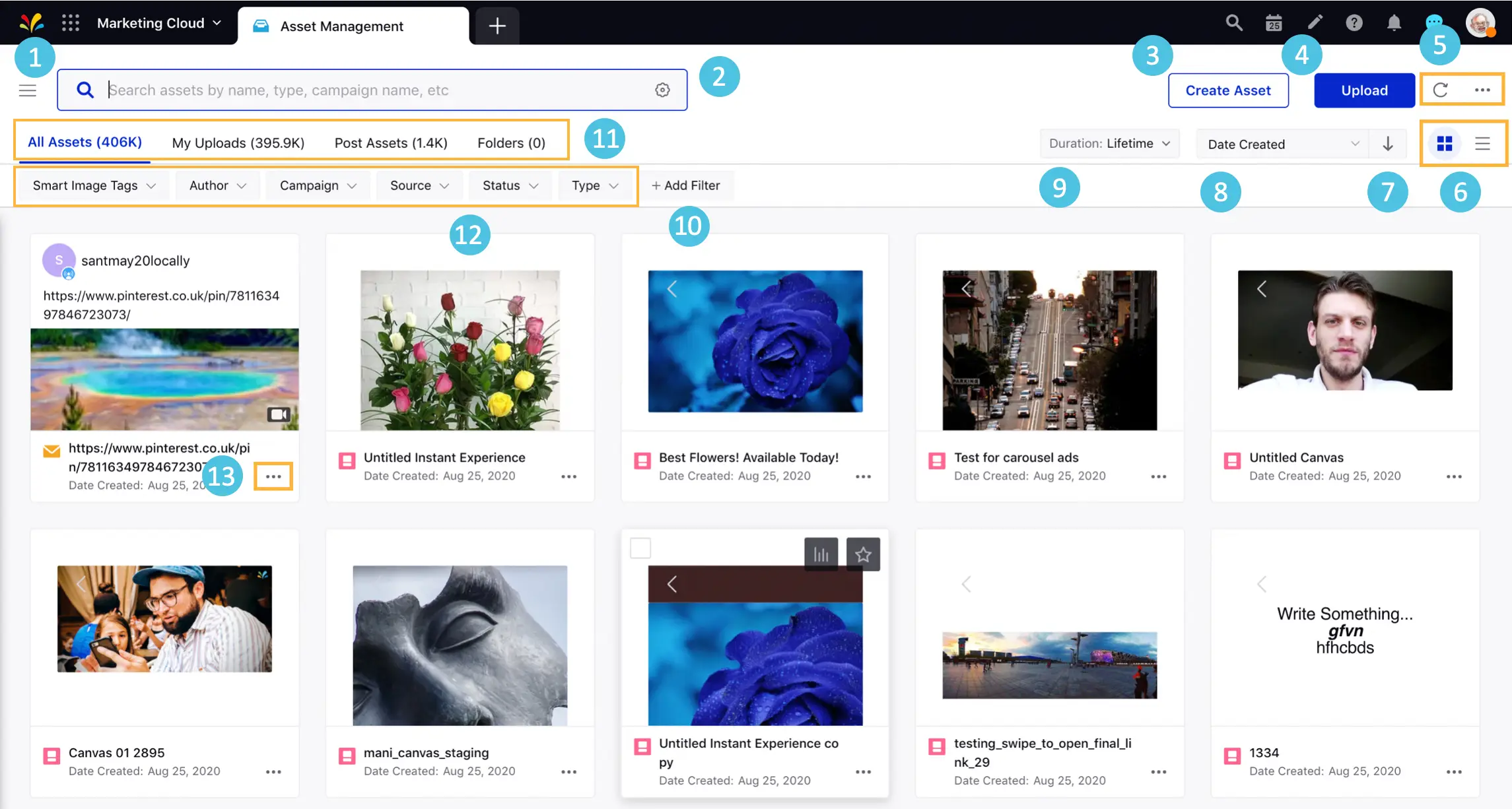 Sprinklr's asset manager allows you to create, fetch, update or even delete an asset.