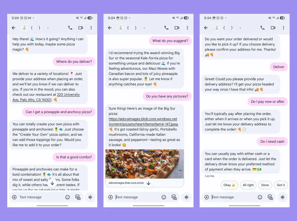 Pizza My Heart uses an AI bot named Jimmy to create personalized customer service experiences.