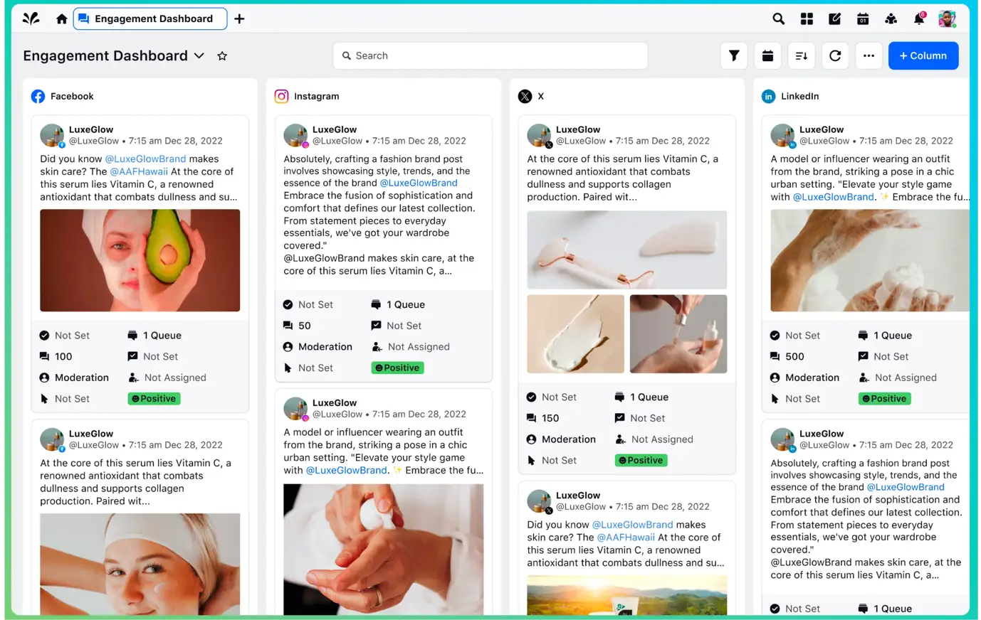 Sprinklr Social dashboard unifies social media publishing and management on one platform  