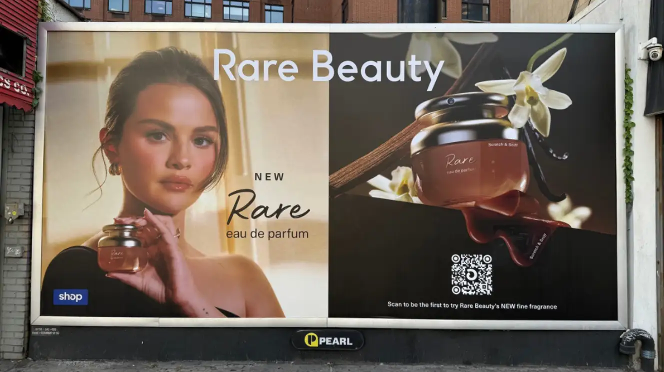 Rare Beauty's billboard campaign.