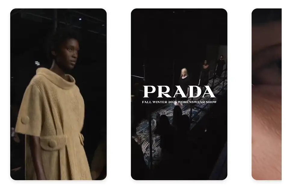 Prada’s posts on Snapchat showcase the brand’s variety.