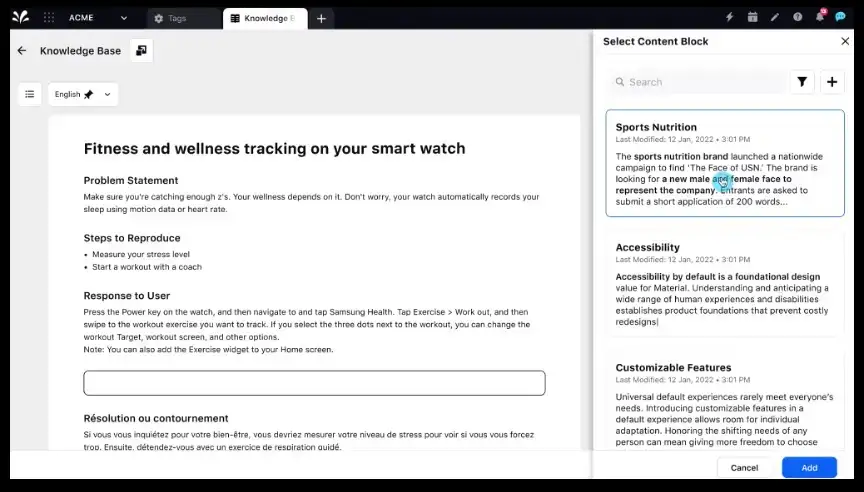 Sprinklr's knowledge base solution simplifies content creation, publishing and updating
