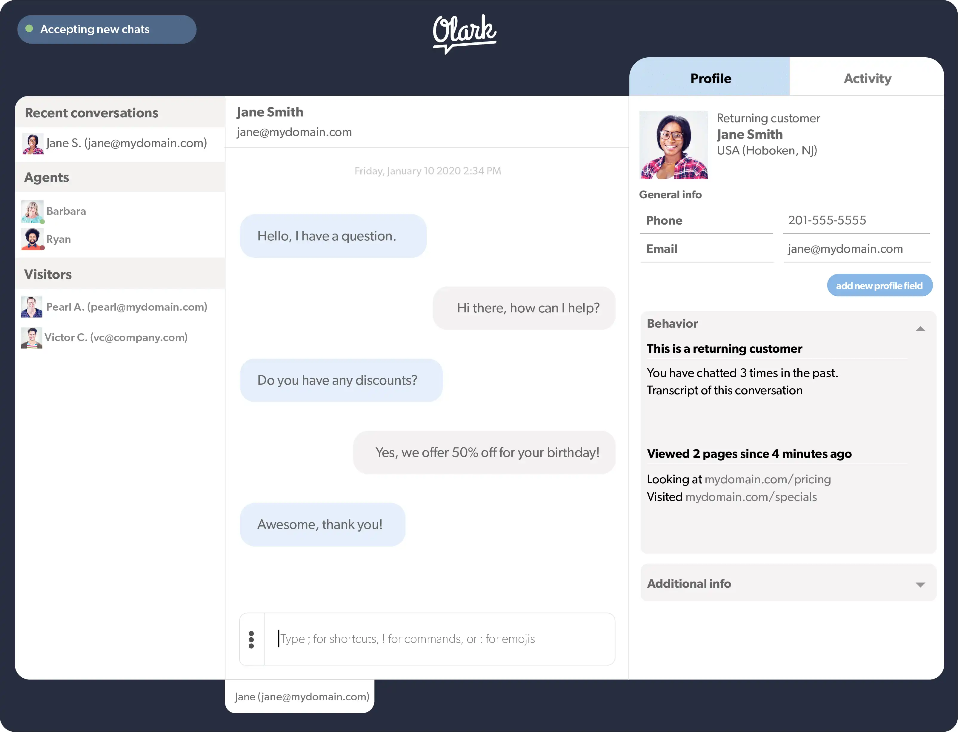 Olark livechat