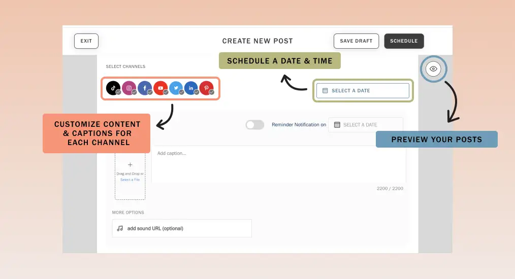 Social media scheduler of Planoly