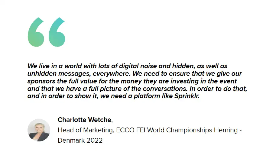 Charlotte Wetche, Head of Marketing Herning 2022, on the value of Sprinklr