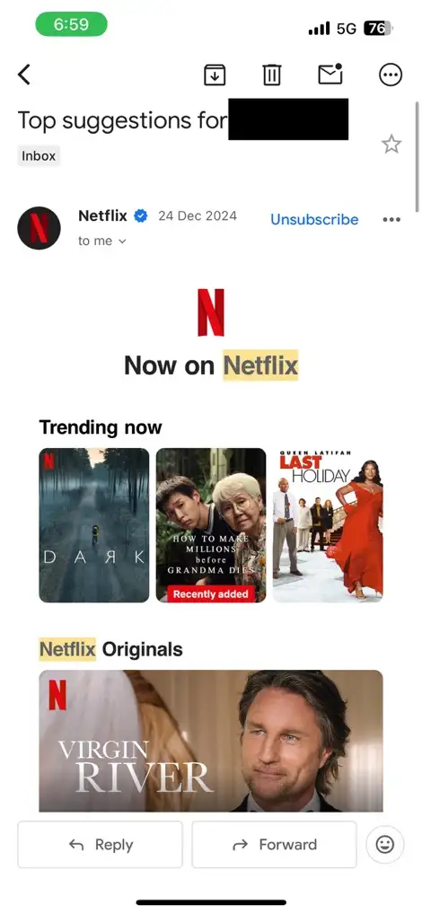 AI-powered dynamic product recommendations by Netflix for personalized engagement