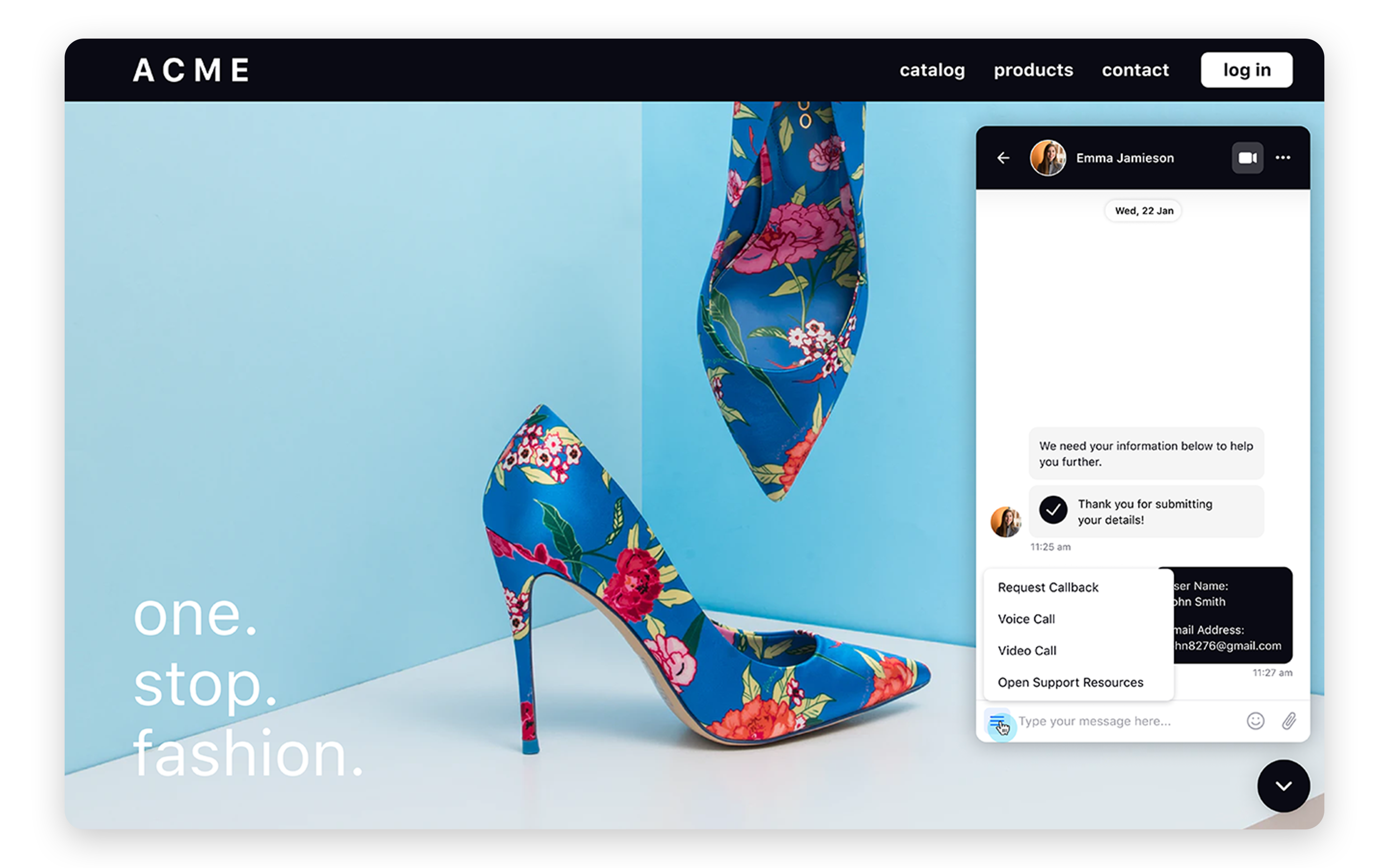 Persistent Menu in Live Chat
