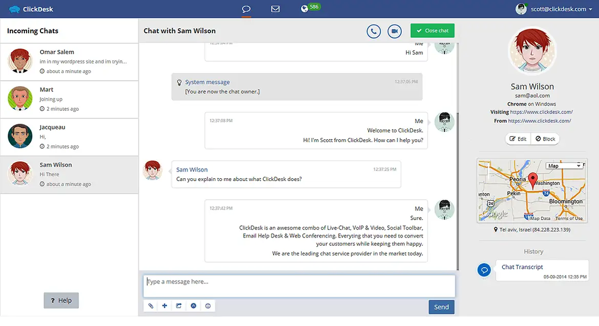 Clickdesk livechat