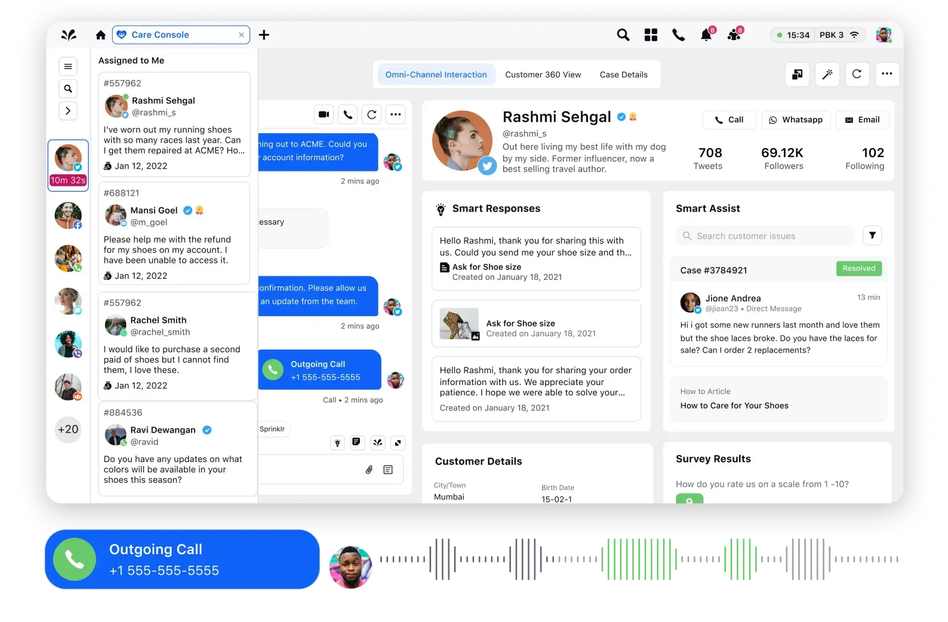 Easy customer case management with Sprinklr unified agent desktop software