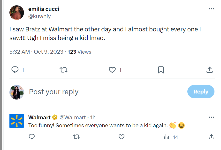 Walmart customer service management on X