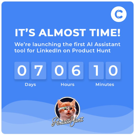 A countdown timer for the launch of Career Flow's AI assistant tool.