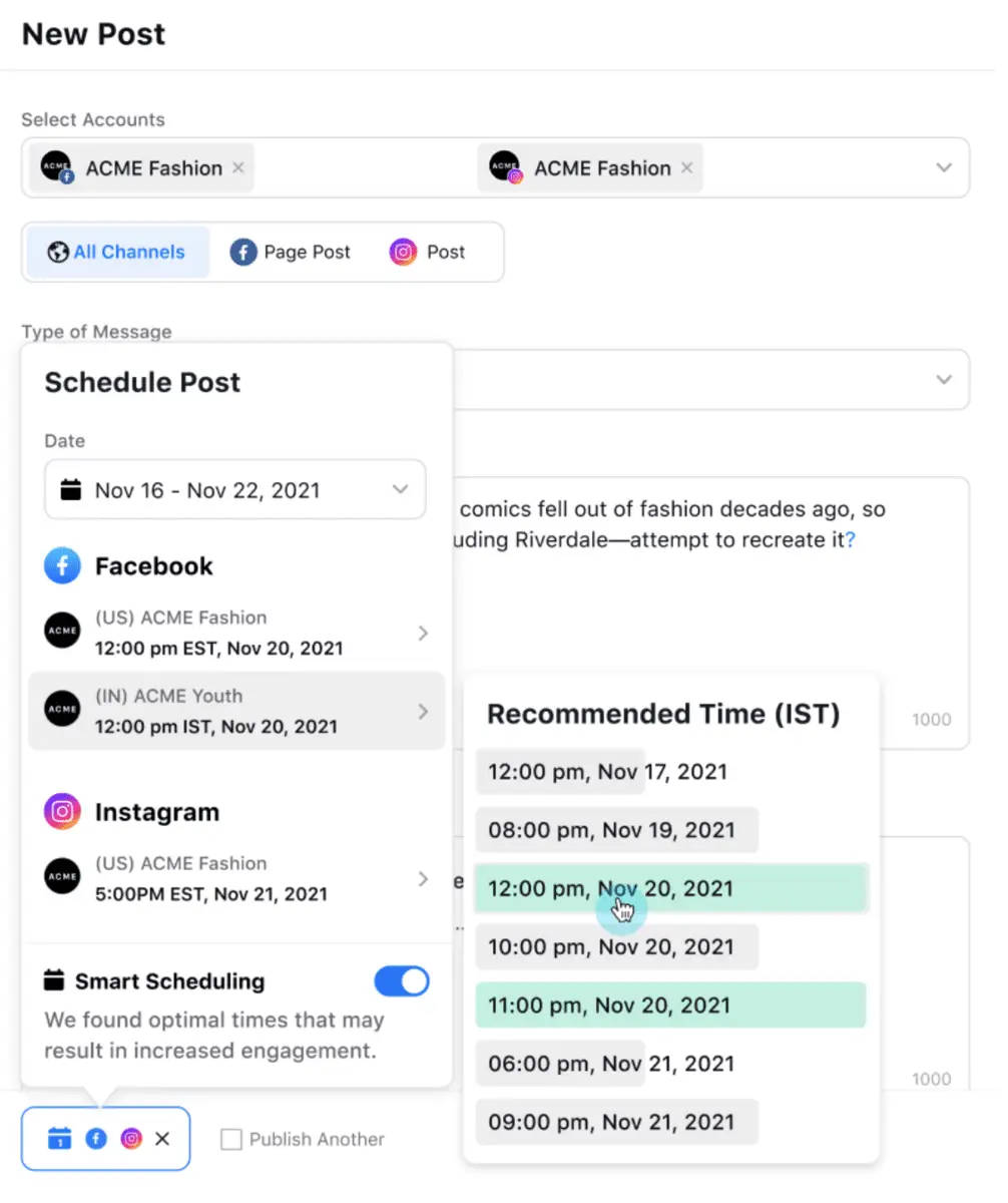 Social Media Posting Schedule: How to Create Using Tool | Sprinklr