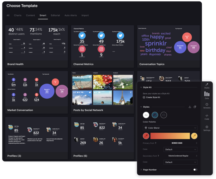 Display - Find infinite ways to bring data to life with 40+ design widgets