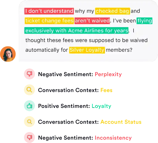 Sentiment and context detection on Sprinklr