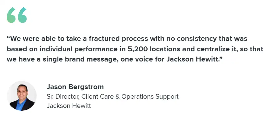Jason Bergstrom, Sr. Director at Jackson Hewitt, shares his experience with Sprinklr Insights