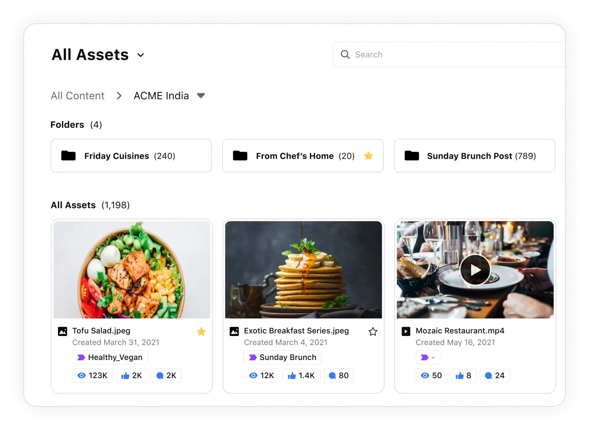 Easily organize and access your digital assets