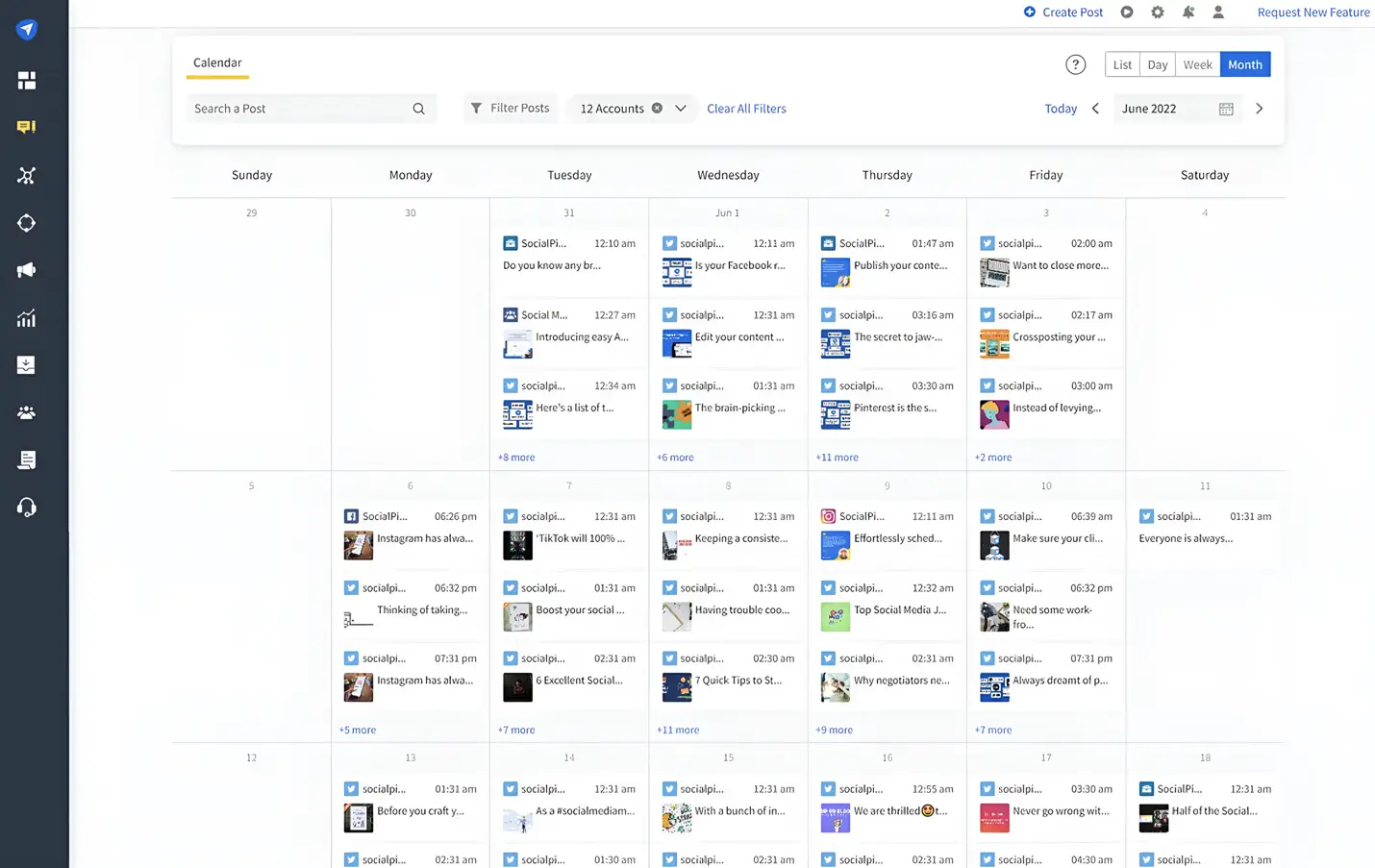 SocialPilot social media calendar.